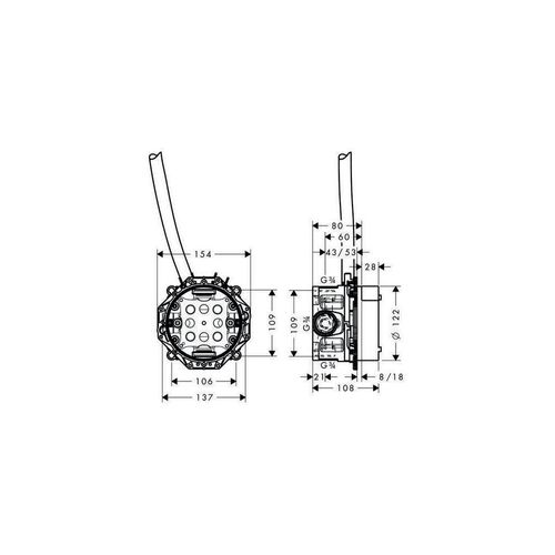 HANSGROHE 16182180 Waschtischmischer Elektronik Axor Uno