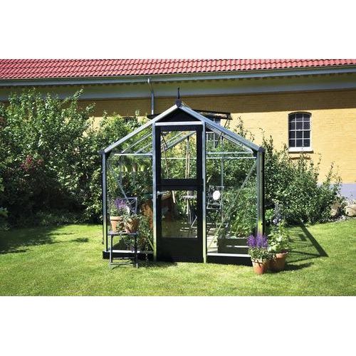 Gewächshaus Juliana Compact 6,6m² Alu silber 3mm Sicherheitsglas