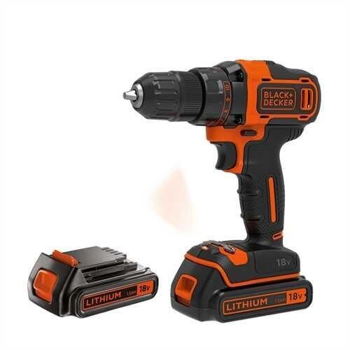 Black & Decker BDCDD186KB Bohrmaschine Ohne Schlüssel Schwarz, Orange