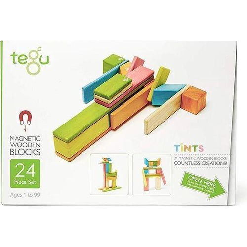 Magnetisches Holzset farbig, 24 Teile