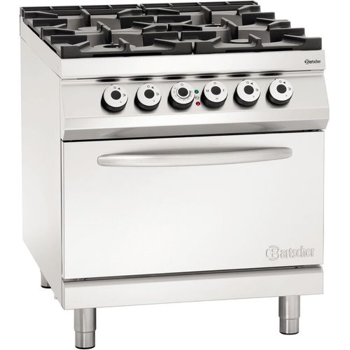 Bartscher 4 Flammen Gasherd, EBO 2/1GN
