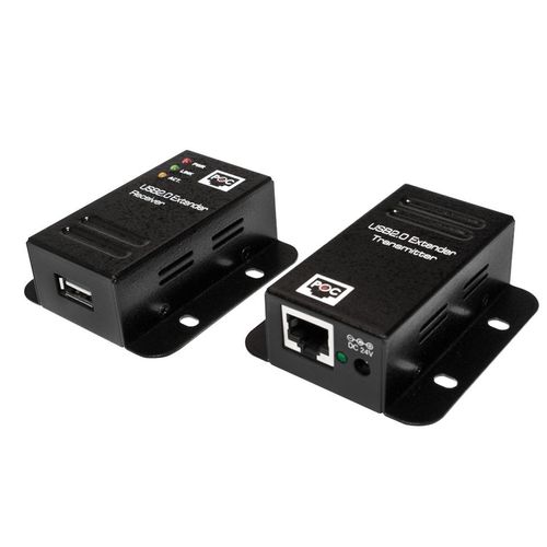LogiLink USB 2.0 Extender Set mit 1-Port USB Hub PoE