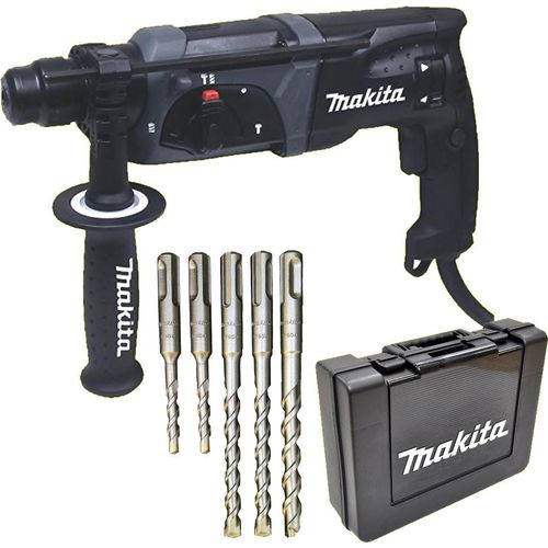 Makita Bohrhammer Meisselhammer Kombihammer + SDS-Plus Bohrer Set HR2470BX40
