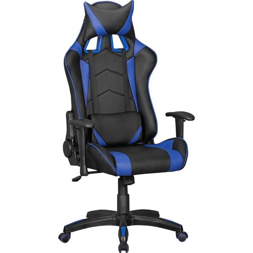 Drehstuhl Bürostuhl Chefsessel GAMING 1- Schwarz / Blau