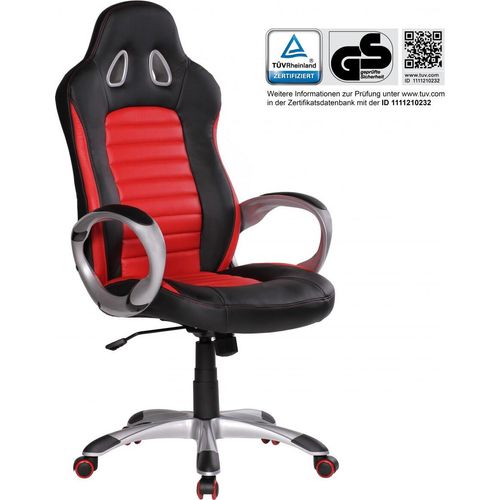 Drehstuhl Bürostuhl Chefsessel SPEED Rot / Schwarz