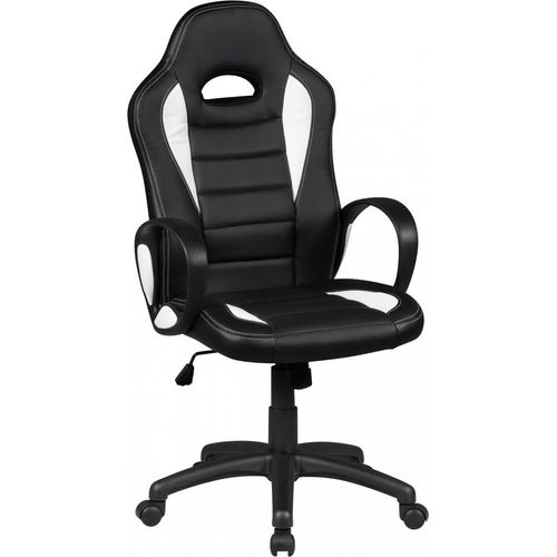 Drehstuhl Bürostuhl Chefsessel FAST - Schwarz / Weiss
