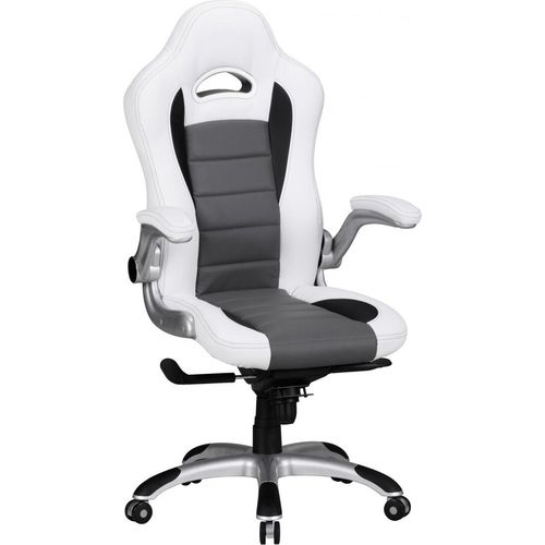 Drehstuhl Bürostuhl Chefsessel TORSI Weiss / Grau