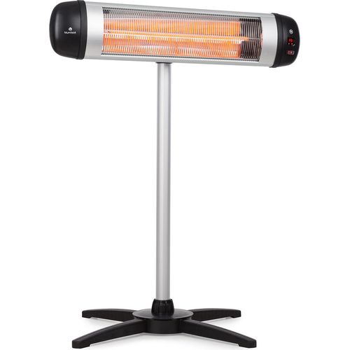 Blumfeldt Heizstrahler, Mobiler Infrarot-Heizstrahler Standgerät, Heizstrahler für die Terrasse und Wintergarten, CO2-Freier Wärmestrahler Elektrisch, IP34 Infrarotstrahler, 2500 Watt
