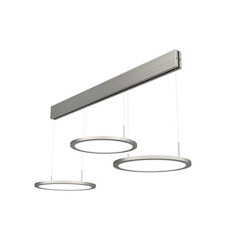 Naber Plate 3 LED, Pendelleuchte, edelstahlfarbig 7065011