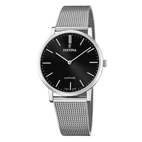 Festina Herren Uhr F20014/3 Swiss Made, Edelstahl