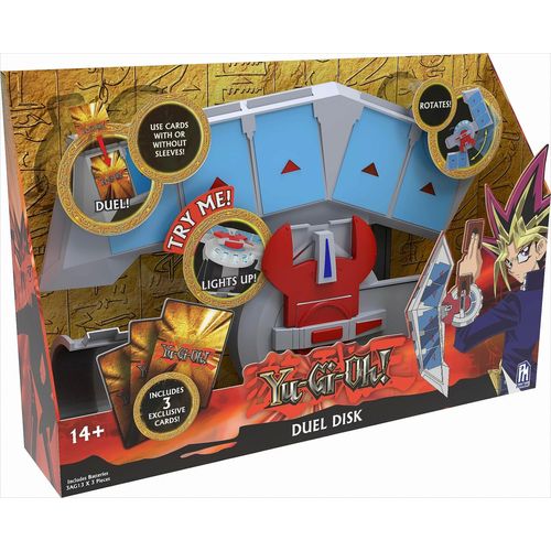 Yu-Gi-Oh! Duell Disk Launcher - Elektronisches Spielgerät, inkl. 3 exklusiver Karten & Batterien, Perfekt für Fans & Sammler