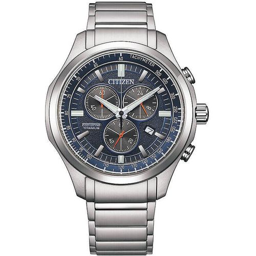 Chronograph Citizen Versilbert/Stahl Kollektion Supertitanio - mann