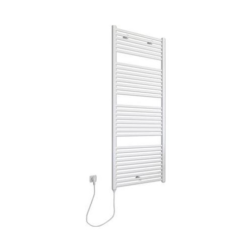 Elektrischer Handtuchwärmer SCHULTE Turbo Heizstab links 60 x 153,5 cm 600 W mit Schukostecker weiß