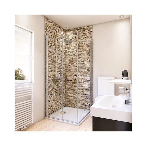 Duschrückwand BREUER Verblender hell 210 x 100 cm 9482512000202