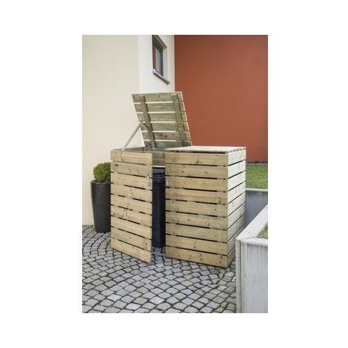 Mülltonnenbox Vitus 2Tonnen 141 x 81 x 120 cm kesseldruckimprägniert