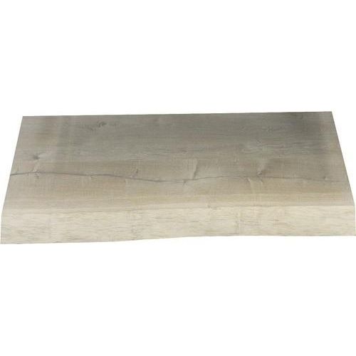 Waschtischplatte Top 60x46 cm Baumkante Schwartenbrett Seite Eiche massiv matt ohne Ausschnitt