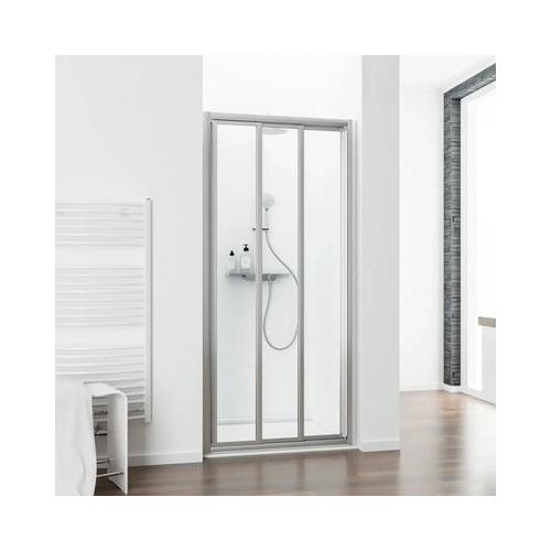 Schiebetür 3-teilig Schulte Kristall/Trend Breite 80 cm Klarglas Profilfarbe aluminium