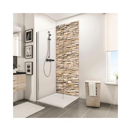 Duschrückwand SCHULTE DecoDesign Verblender hell 210 x 100 cm D1901021 606 210