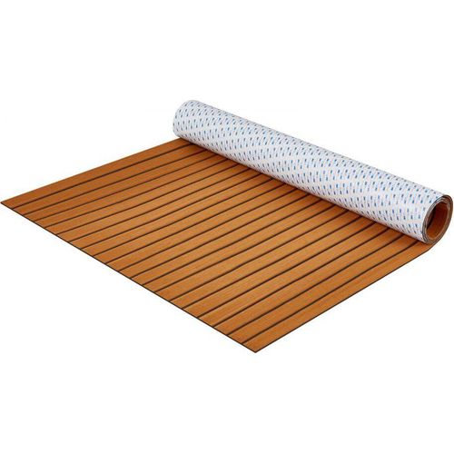 Bootsbodenbelag - EVA-Schaum-Bootsdeck 2400 x 1160 x 6 mm - Rutschfester Selbstklebe-Bodenbelag - Großer Marineteppich für Boote, Yachten, Pontons - 27840 cm² - Ideal für Kajakdecks