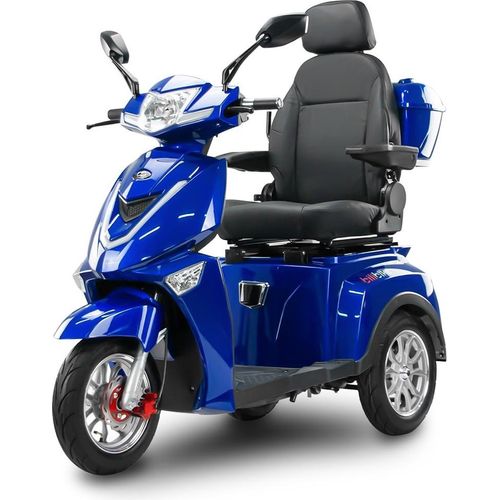Seniorenmobil Elektromobil Senioren Elektroller BILI BIKE SHINO G4 GEL mit Straßenzulassung, Dreirad, TRIKE, 1000 W, 60V 20Ah, 25 km/h, Blau