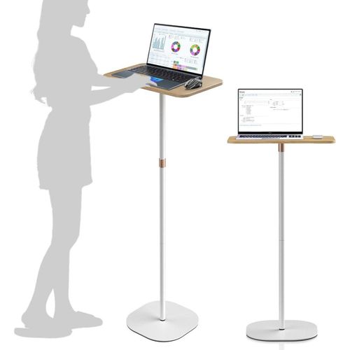 Stehpult Höhenverstellbar 46-120 cm Weiß Laptoptisch Verstellbar Büro Studie