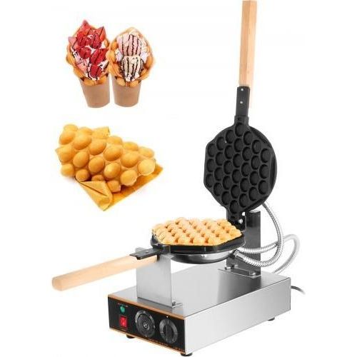 VEVOR Kommerzieller Eierwaffelmacher, 220 V, 1400 W, Bubble-Waffeleisen, Edelstahl, Eierwaffeleisen, 30-teilig, Eierwaffeleisen, professionelle Bubble-Eierwaffeln, Kuchenmaschine, Waffeleisen