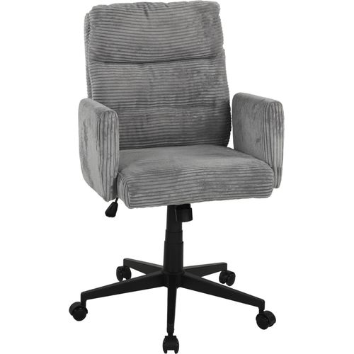 Bürostuhl >Charly< Taschenfederkern, in grau, Kordstoff - 64x96x64cm (BxHxT)