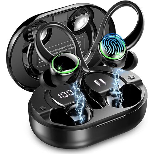 Bluetooth Kopfhörer Sport, Bluetooth 5.4 mit ENC Noise Cancelling und 4 HD Mics, In Ear mit Hi-Fi Stereo, 50 Std, IP7 Wasserdicht, USB-C/LED-Anzeige