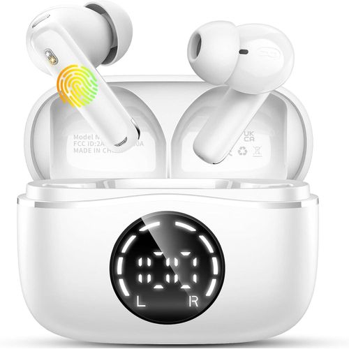 Bluetooth 5.4 In Ear Kopfhörer mit 4 ENC Noise Cancelling Mikrofon Earbuds,HiFi Stereo, 48H Spielzeit, IP7 Wasserdicht Ohrhörer für Yoga/Reisen/Arbeit