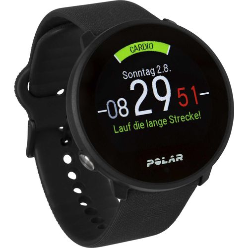 Polar Unite Black S-L Silikonarmband mit Dornschließe