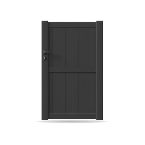 Portail, Portillon, modèle Narbonne, aluminium, anthracite, systèmes de fixation flexibles, personnalisable Image