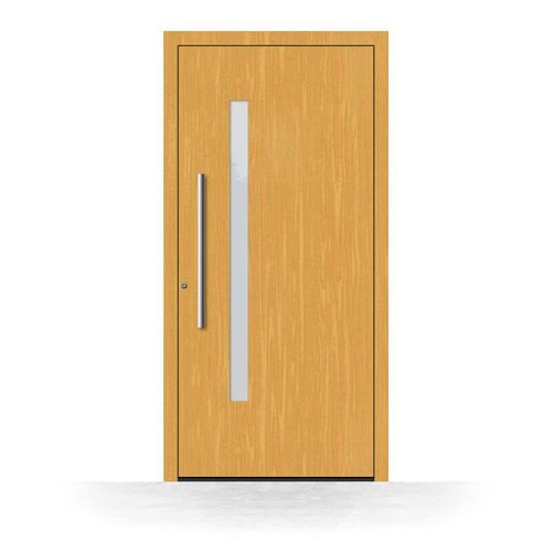 Porte d'entrée en bois Annecy, gamme Premium, sapin clair 110, 850 x 1950 mm, ouverture sur la gauche, configurer individuellement