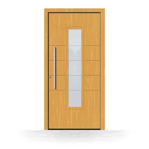 Porte d'entrée en bois Levallois-Perret, gamme Exclusif, sapin clair 110, 850 x 1850 mm, ouverture sur la gauche, configurer individuellement Image