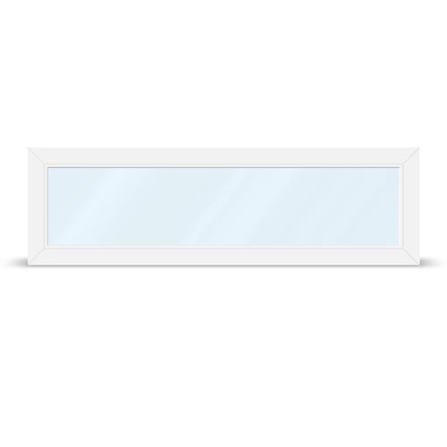 Fenêtre panoramique 180 cm x 95 cm, PVC, aluplast IDEAL 4000, blanc, 1800 x 950 mm, 1 vantail, double vitrage, configuration personnalisée Image