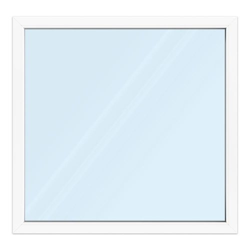 Fenêtre 140x135 cm, PVC, aluplast ideal 4000, 1400x1350 mm, blanc, fenêtre fixe, 1 vantail, double vitrage, configuration personnalisée Image