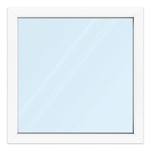 Fenêtre PVC 100x100 cm ou sur mesure, aluplast ideal 4000, fenêtre fixe, 1 vantail, double vitrage, fenêtre horizontale Image