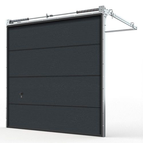 Porte de garage 3000x3000 mm, type Comfort, RAL 7016 gris anthracite, woodgrain, sans moteur, entièrement personnalisable Image
