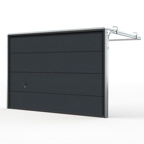 Porte de garage 3 m, 3000 x 2000 mm, Woodgrain, RAL 7016 gris anthracite, sans moteur Image