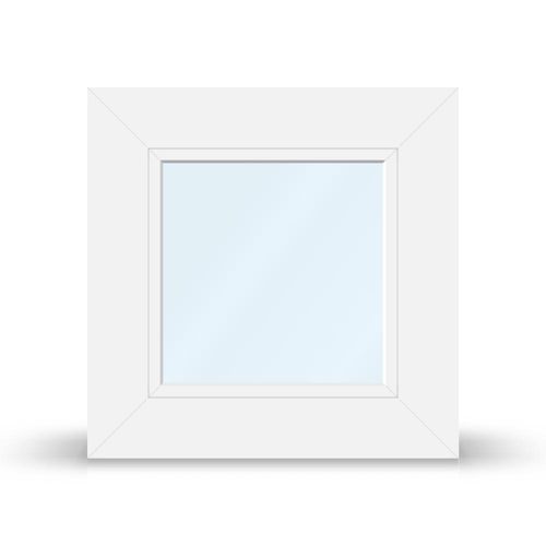 Petite fenêtre, PVC, aluplast IDEAL 4000, blanc, 400 x 400 mm ou sur mesure, double vitrage, configurer individuellement Image