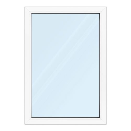 Fenêtre 90x130 cm, blanc, profilé en pvc aluplast IDEAL 4000, 1 vantail vitrage fixe, 900x1300 mm, configuration personnalisée Image