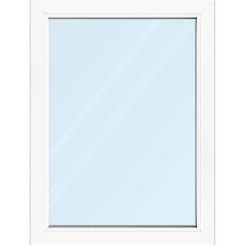 Fenêtre 75x100 cm, PVC, aluplast ideal 4000, 750 x 1000 mm, blanc, fenêtre fixe, 1 vantail, double vitrage, configuration personnalisée Image