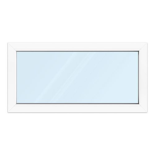 Fenêtre panoramique 120x60 cm, PVC, aluplast ideal 4000, 1200 x 600 mm, blanc, fenêtre fixe, 1 vantail, double vitrage, configuration personnalisée Image