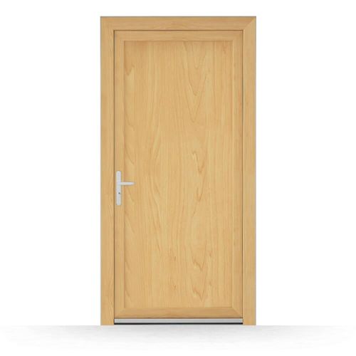 Porte de service en PVC, 700x2000 mm, bouleau, ouverture sur la gauche vers l’intérieur, modèle Cergy Image
