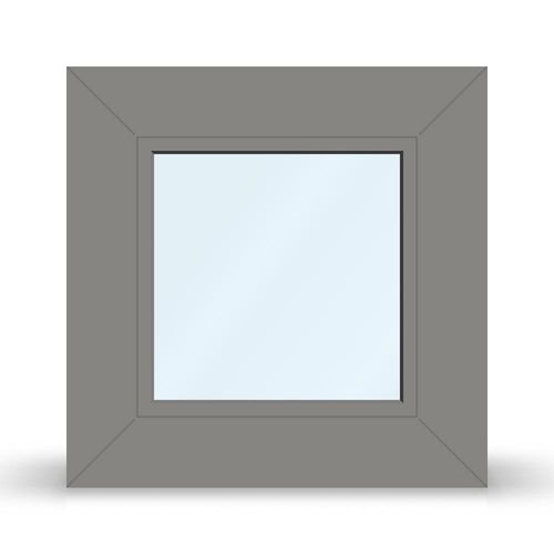 Fenêtre aluminium gris, aluprof, MB-45, alu-gris RAL 9007, 500x500 mm, 1 vantail, vitrage fixe, configuration personnalisée Image