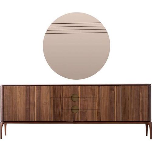 Modern Kommode mit Spiegel Minimalistisch Anrichte Esszimmer Sideboard