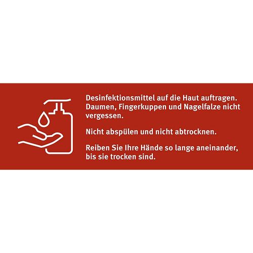 Rettungszeichen, VE 10 Stk, Desinfektionsmittel, LxH 150 x 50 mm kaiserkraft