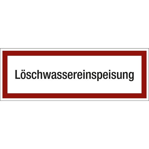 Brandschutzkennzeichen für die Feuerwehr, Löschwassereinspeisung, VE 10 Stk, Folie, LxH 420 x 148 mm kaiserkraft