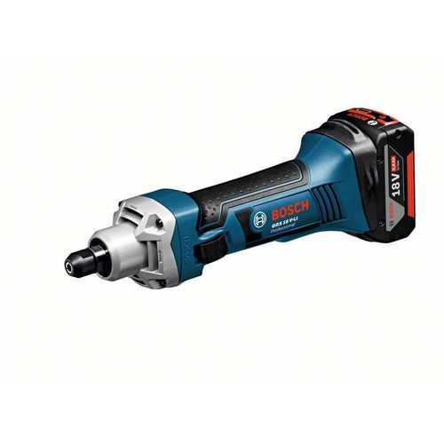 Bosch Akku-Geradschleifer GGS 18 V-LI, mit 1 x 5.0 Ah Li-Ion Akku, L-BOXX