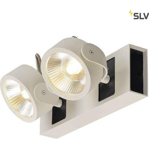 SLV 1000130 KALU LED 2 Wand- und Deckenleuchte weiss schwarz 3000K 60°