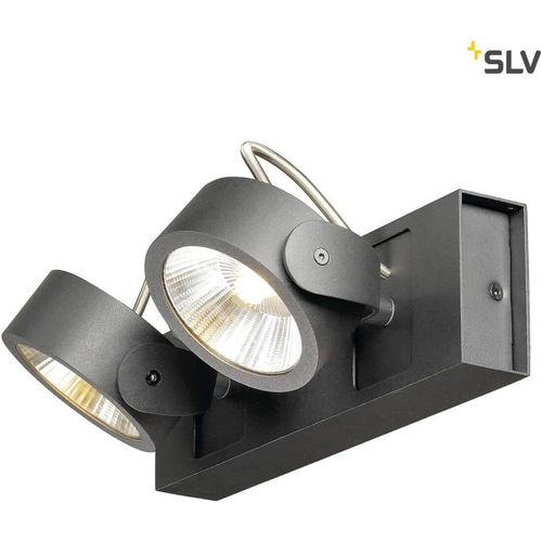 SLV 1000129 KALU LED 2 Wand- und Deckenleuchte schwarz 3000K 60°